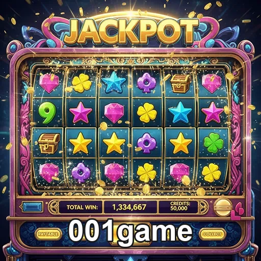 Tela com jogos de slots acessíveis na 001game para lazer