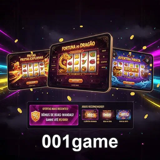 Imagem destacando produtos de jogos na página inicial do 001game, seu site de jogos e acessórios.